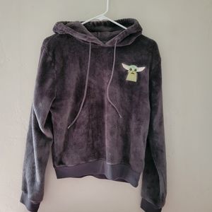 COLD CRUSH GIRL'S OR BOYS LARGE YODA  PULLOVER HOODIE